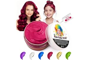 JJKOL Coloration Temporaire Cheveux Hommes et Femmes, Cire Colorante Cheveux Rouge, Pour fête Cosplay et Halloween, Effet instantané, Lavable