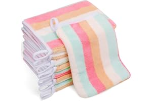 GRBAIN 8 Piezas Manoplas Baño Toallas Baño Toalla Facial Toalla Cara Toalla Microfibra Toallas Lavabo Esponja Bebe Recien Nacido Toalla Desmaquillante Reutilizable Limpieza Facial 15x21cm Franela