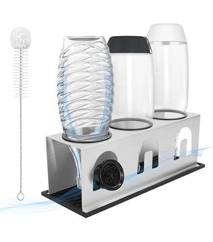 Porte-bouteille MiniDry - Égouttoir Minimaliste Inox Pour Bouteilles (SodaStream, Aarke, Brita) - Gris Foncé