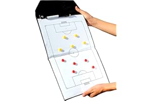 ‎SPORTIKEL24 Sportikel24 Faltbare-Taktikmappe für Fußball – Professionelle Trainer-Taktikmappe – Taktikboard – Coach-Board – mit Magnete & Stift – für Taktikschulung