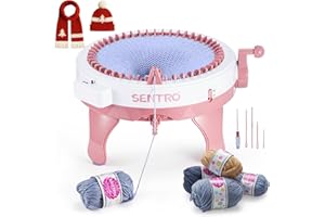 M.J COMFY-LIFE 48-Needle Knitting Machine Knitting Loom DIY Toys Hand Woven Knitting Accessories Weaving Loom for Adults and Kids
