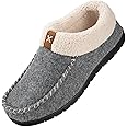 VeraCasy Wamen's Moccasin Slippers Warm Comfy Faux Wool Memory Foam Indoor House Shoes