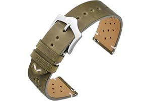 ANNEFIT Cinturini per Orologi in pelle Vintage, Cinturino 18mm 19mm 20mm 22mm a Sgancio Rapido per Uomo e Donna