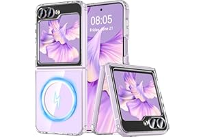 OWKEY für Samsung Galaxy Z Flip 6 Hülle, Magnetisch Handyhülle kompatibel mit Magsafe für Galaxy Z Flip 6, Kratzfeste Slim Dünne Schutzhülle Case Bumper für Samsung Z Flip 6 (Klar)