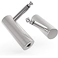 2-Stück Premium 6.35mm Rechtwinkliger Gitarrenkabeladapter, 6,35mm TS Mono-Stecker Auf Buchse Hochleistungsmetallanschluss fü