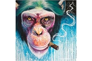 DCIDBEI Peinture Diamant 5D Pierres Carrées 40x40 cm Diamond Painting Square Drill DIY Perle Diamant a Coller Singe Broderie Diamant Grand Format Peinture par Numéros Animaux Loisirs Créatifs Adultes