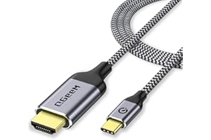USB C HDMI, QGeeM cavo adattatore da USB C a HDMI, cavo intrecciato 4 K a 60 Hz (compatibile con Thunderbolt 3) …