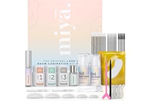 MIYA LASH | Lash Lift and Tint Kit & Brow Lamination Kit with Tint | Lash and Brow Lamination Kit with DARK BROWN Colour | LVL Eyelash Perm and Brow Lift Kit