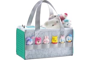 REEKNOKOL Bolsa de transporte para Toniebox Starter Set y accesorios, bolsa organizadora de fieltro para figuritas de Toniebox y estuche de viaje Toniebox Tonies con asa para Toniebox y accesorios (verde)