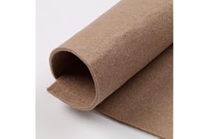 MONDO TESSUTI Fogli di Feltro SPESSORE 3MM VERO FELTRO Dimensione 50x36cm - 39 Colori Disponibili - Altissima Qualità - Ideale per Hobbistica (Nocciola)