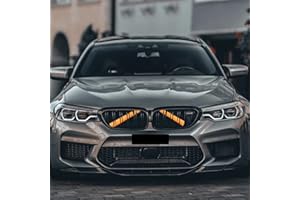 TZYSZDB DWVV F20 F30 Grill Insert Trims for BMW 2 3 Series 2012-2018, Front Grille Trim Strips Car Accessories for BMW 320i 328i 330i 335i 428i(F20 F30, Orange)
