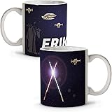 LolaPix Tazza personalizzata con nome/testo. Regali personalizzati per tifosi. Vari disegni e colori interni. STAR WARS