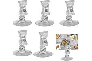 Okaywork 5 pezzi Porta clip con gancio a ventosa - Ventose per auto,ganci a ventosa Gancio a ventosa per acquario,Clip di alimentazione, Ventosa con clip, Clip multifunzionale ventose per vetro