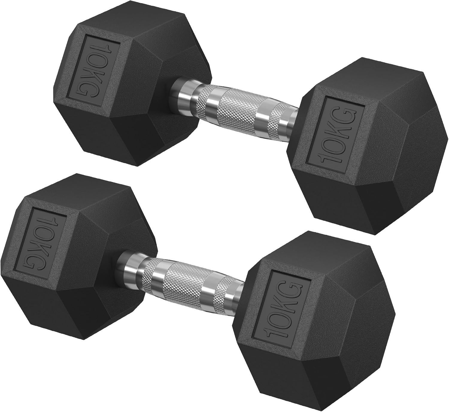 Amazon Basics Mancuernas Hexagonales de Goma