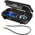 Brifit Portable Safe Box with Code, Key Lock Box Waterproof Combination Security Case, Anti-Theft Mini Travel Safe with Removable Wire Rope Security Safe Box for Beach, Dormitory, Cars, Travel