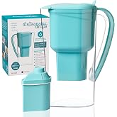 Alkanatur Drops Low Emission Water Filter Jug 1.4L Hydrogen + Ionizes + Provides Magnesium Removes Chlorine + Metals + Bacter