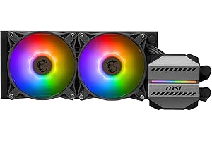 MSI MAG CORELIQUID M240 Kit AIO Watercooling CPU, Pompe de Radiateur Intégrée, Disposition Split-Flow, Tuyaux Anti-Évaporation, Compatible AMD & Intel