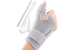 TPTGIAR Daumenbandage Rechts und Links, Ergonomische Daumenschiene Rechts & Links, Daumensattelgelenk Bandage mit 2 Schienen für Ultrastarke Unterstützung, Bandage Daumen für Damen und Herren