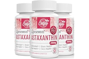 ‎CESTFILO Cestfilo Liposomales Astaxanthin Ergänzungsmittel 24 mg, Maximale Absorption, natürliches Antioxidans, Glutenfrei, Gentechnikfrei (180 Stück (3er-pack))