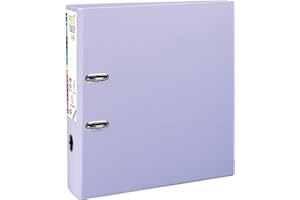 Exacompta - Réf. 53307E - Carton de 10 classeurs à levier A4 MAXI Prem'Touch - Dos 80 mm - Mécanique 80 mm - Dimensions extérieures : 32 x 30 x 8 cm - Format à classer A4 Maxi - Coloris : Lilas