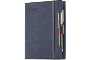 HOLDERZYI Agenda Académica 2025 A5 - Día por Página, Enero a Diciembre, 12 Meses, Tapa Dura, Bolígrafo y Lazo