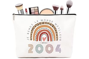 ZUFIO Cadeaux de 21e Anniversaire pour Les Filles,Cadeaux d'anniversaire pour Femme,Sacs à cosmétiques,Cadeaux Amusants pour Les Filles,Trousse de Maquillage,idée Cadeau d'anniversaire(2004 (S))