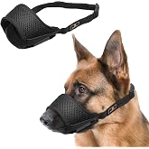 WUGU Large and Medium Dog Muzzle with Mesh, Adjustable, Breathable and Comfortable, Prevent Biting and Barking (XL)
