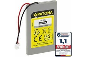 PATONA Batterie rechange pour Sony LIP1359 LIP1859 LIP1472 | 3,7V 650mAh Li-Ion | compatible avec Sony Playstation 3 CECHZC2E Sixaxis Controller Sony PS3 Wireless Controller