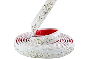 GAAHING Rifiniture da parete flessibili, design autoadesivo a buccia e bastone, modanature a corona per decorazioni per la casa con bordo a parete con cornice a specchio