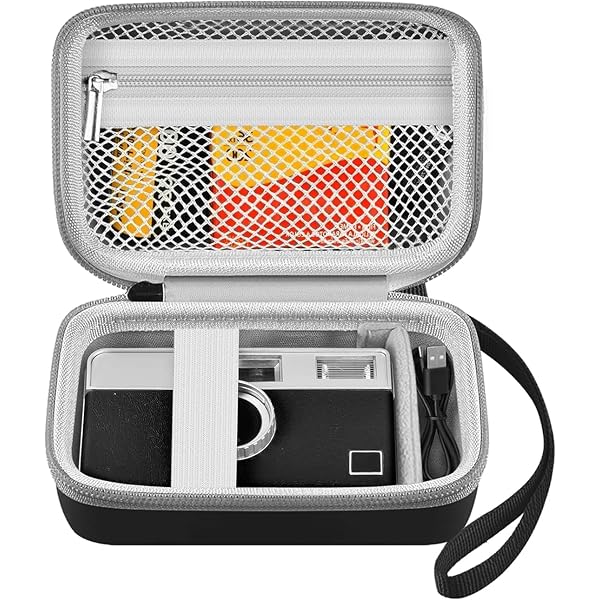 Étui Protection HIYQIN Pour Appareil Photo Kodak EKTAR H35/Ultra F9/Vibe 501F - Cuir Synthétique, Bandoulière, Sac à Film Inclus