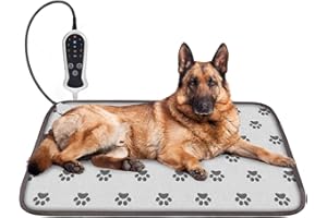 RC SLL Dog Heating Pad 86 x 53 cm, Electric Warming Pad for Dogs, Cats, Waterproof, Smart Thermostat Switch, Large Pet Heating Pad