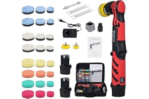 Geevorks Mini lucidatrice senza fili per auto con micro tampone 6 velocità regolabili per dettagli auto, lucidatura e rimozione dei graffi