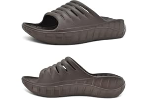 KuaiLu Sandali di Recupero Uomo con Comode Ortopediche Fascite Plantare Supporto Arco, Aperte Leggero Sportivi Ciabatte Riduce lo Stress su Piedi Articolazioni e Schiena