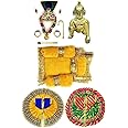 Trendy Treasures® Laddu Gopal Statue Pital Brass Murti with Dress Combo for Kanha Ji, Bal Gopal Statue (Laddu Gopal JI 2 Dress Set Assorted, 1 NO.)