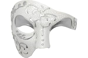 Thmyo Half Face Men's Phantom Of The Opera Vintage Design Venetian Carnival Masquerade Mask