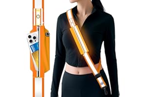 Samlior Cintura Riflettente a LED con Tasca per Cellulare Impermeabile, Bande Catarifrangenti Running, Ricaricabile Cintura di Sicurezza a LED Camminare di Notte