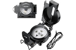 Anbte Compass Hiking with Clinometer, Strong Magnetic Intensity 3000 Gauss Professional Military Compass Waterproof, Hand Held, Portable for Camping Navigation Survival Backpacking