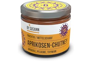 ‎BY SUSANN BY SUSANN – S6 APRIKOSEN-CHUTNEY im Glas (1 x 150 g), Geschmackserlebnisse mit intensiven und natürlichen Aromen, fruchtig, herb, süß, scharf