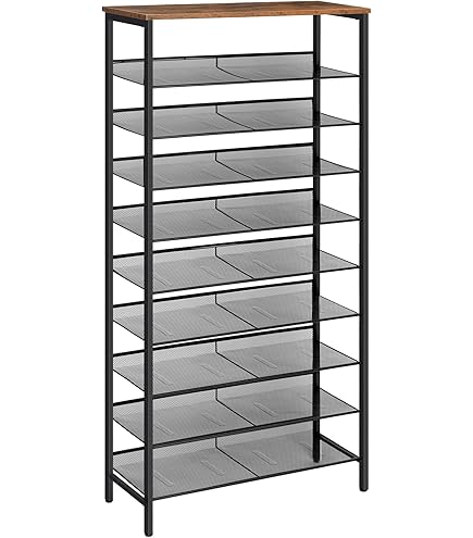 HOOBRO Schoenenrek Met 8 Niveaus, Hoog Smal Schoenenrek, 75 X 30 X 137 Cm Platte En Kantelbare Roosterplanken Voor 24 32 Pa Aanbieding 40493032