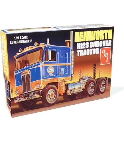 AMT Lowboy Trailer & Bulldozer Combo 1:25 Scale Model Kit (AMT1218 