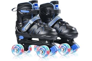 ERNAN Roller skates kids Roller boots,8 Light up Wheels and 4 Sizes Adjustable.Rollerskates for Kids Beginners, Suitable for Indoor Outdoor