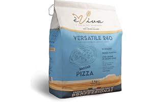 Agricola Piano – Versatile 240 | Farine de Blé Tendre Type 55 kg 5 - Type 0 Italien - pour Pizza Napolitaine - Farine Italienne Naturelle sans Additifs - avec Germe, Idéale pour Pizza Napolitaine