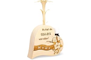 sagl.Tirol holzmanufaktur Zirbenduftset Herz (Zirbenduftset Herz mit handgeschnitztem Zirben Edelweiß Du bist die Muttertag, muttertagsgeschenke für Mama, Geschenk Muttertag