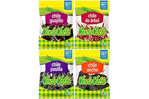 MEXICAN MAMA Blackbox Guajillo, Pasilla, Arbol, Ancho Whole Dried Authentic Mexican Chillies 300g (4 Pack Each 75g)