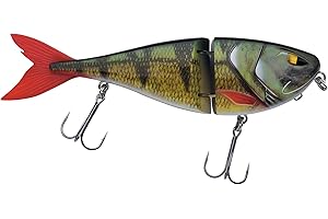 ‎BERKLEY Berkley Zilla Jointed Glider Hechtköder – Langsam sinkender Glide Bait mit Fusion 19 Drillingshaken – Aggressive S-Action mit extrem lautem Rasseln – bleifrei