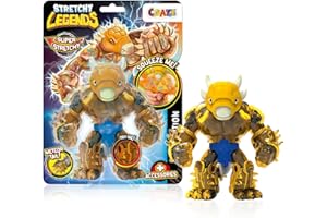 CRAZE STRETCHY LEGENDS D'Molition - Elastische Actionfiguren für Kinder, Dehnbare Superhelden Figuren zu Sammeln mit Schleimfüllung