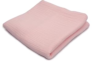 Orient Fashion Muselina Double Gauze, Tela de algodón, 50 x 130 cm (Rosa empolvado)