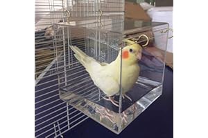 Tree2018 1pc Bird Water Bath Tub for Pet Bird Cage Hanging Bowl Parrots Parakeet Birdbath