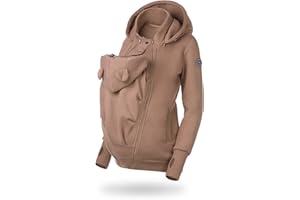 fun2bemum Pola 4in1 Baby Tragejacke für Mama Känguru Kapuze VORNE/HINTEN