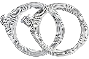 CATIME Pack de 20 Câble de Frein + Câble de Changement de Vitesse de Vélo, 10 Câble de Frein 1,75 m Long, 10 Câble de Manette de Vitesse 2 m Long, Universel Arrière Càble Dérailleur pour VTT Vélo Course